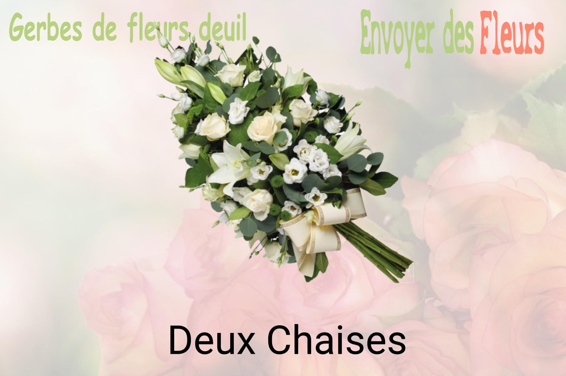 Gerbe de fleurs de deuil livrée à Deux-Chaises